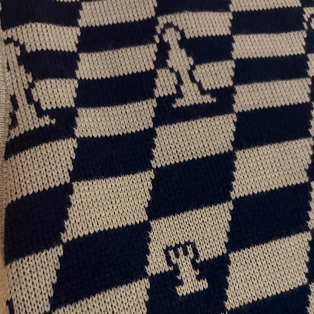 Vintage cool Men's Chess Pattern Sweater Vest - Blue and Gray unique !! Unisex - Picture 5 of 6